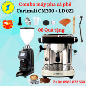 Combo Máy pha cà phê Carimali CM300 và Máy xay cà phê LD022